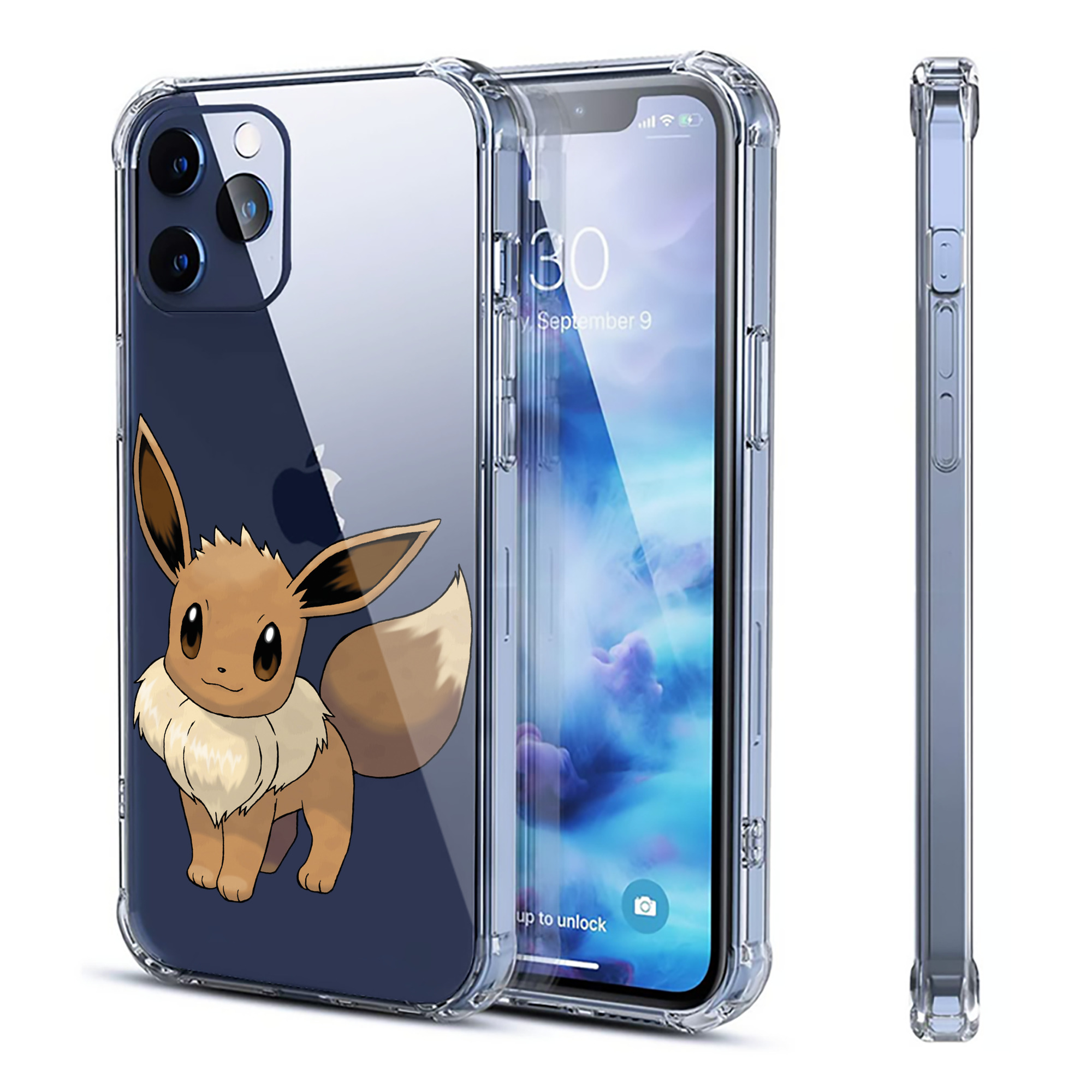 （画像用） ポケットモンスター Pokémon 【iPhone 12シリーズ対応】透明スマホケース（クリアソフトケース）